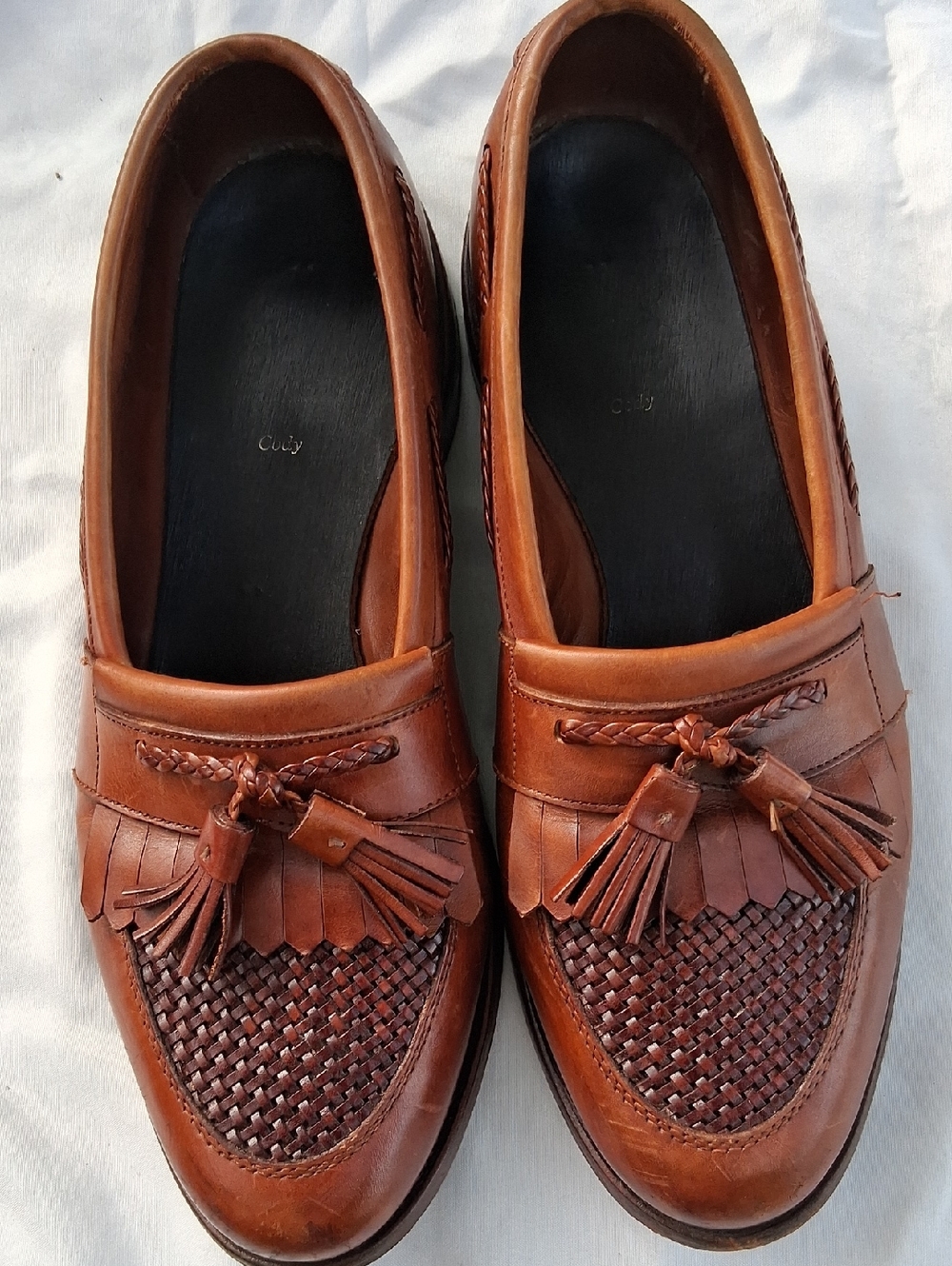 Allen Edmonds Tan Leather Tassel Kiltie Loafers